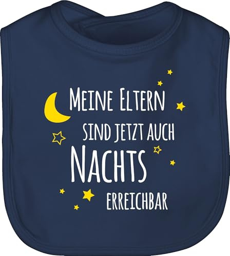 Shirtracer - Baby Lätzchen - Sprüche - Meine Eltern sind jetzt auch nachts erreichbar I