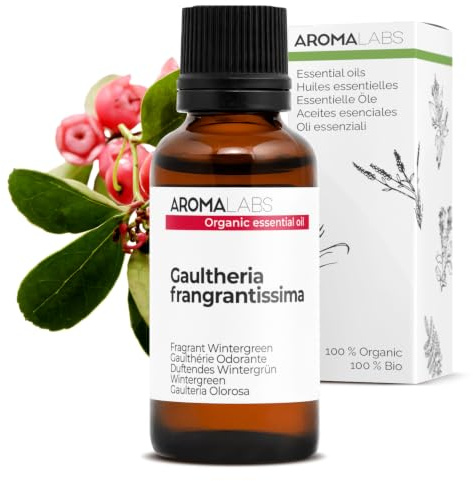 Gaulteria Odorante BIO (Gaultheria fragrantissima) - 30 mL - Aceite Esencial Quimiotipado y Certificado AB/Cosmos - Aroma Labs