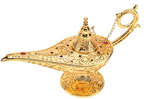 Sorand Aladdin Wunderlampe Öllampe Arabische Genie Lampe Genie Licht Indische Deko Aladin Genielampe als Hochzeit Tischdeko oder Fensterdeko im Kinderzimmer Geschenk für Party/Halloween/Geburtstag