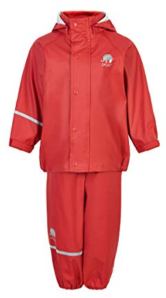 Celavi Basic Rainwear Set - Solid PU, Giacca Impermeabile Unisex - Adulto, Baked Apple, 8-9 Jahre