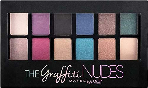Maybelline Palette, The Graffiti Nudes, 1 count (Pack of 1), Eye Shadow, Full Coverage, Metallic Finish, Assorted Colors, Natural, Unisex, Box