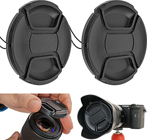 Tapa para Lente de cámara, diámetro Ø 55 mm, Tapa de protección Snap On, Compatible con Nikon, Canon, Sony, Sigma, Tamron, Olympus, Fujifilm, Cobertura Universal para cámara, Tapa Protectora Lente
