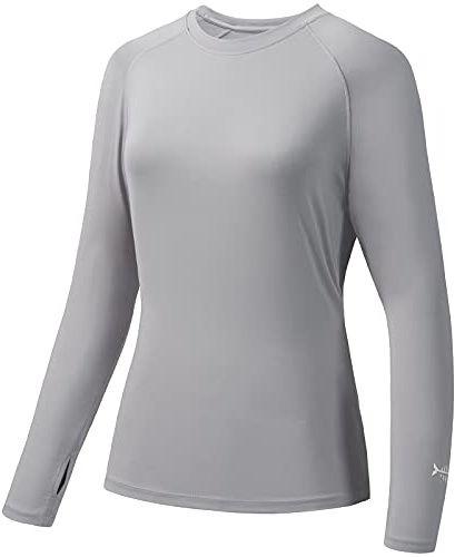 Bassdash - Camiseta de Manga Larga para Mujer con protección Solar UPF 50+ UV para Pesca, Senderismo, Rendimiento