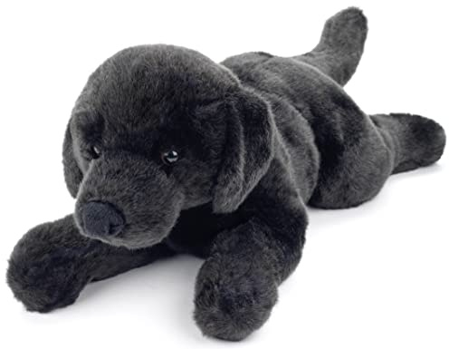 Uni-Toys - Labrador schwarz, liegend - 40 cm (Länge) - Plüsch-Hund, Haustier - Plüschtier, Kuscheltier