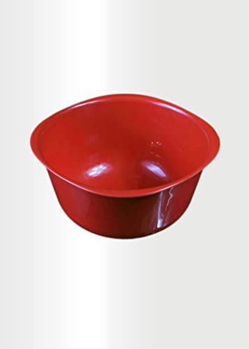 Reusable ECO Unbreakable Colourful Plastic Bowls Set-of-2 - Shatterproof - 100% Food Safe - Perfect for Camping, Indoors, Outdoors, and picnics (Large 3500ml) (Red)