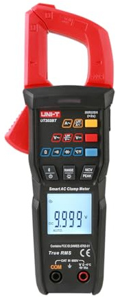 UNI-T UT202BT Smart AC Zangenmessgerät CE/UKCA/cETLus CAT III 600 V True RMS / 9999 Counts AC/DC 600 V (UT202BT) (UT202BT)