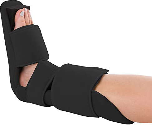 BraceAbility Padded 90 Degree Plantar Fasciitis Boot | Soft Night Splint to Stabilize Foot and Ankle, Stretches Plantar Fascia Ligament and Supports Achilles Tendon (Small)