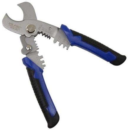 US PRO Industrial 7 Multifunctional Strip, Cut & Crimp Cable Cutter 1-4mm 6838
