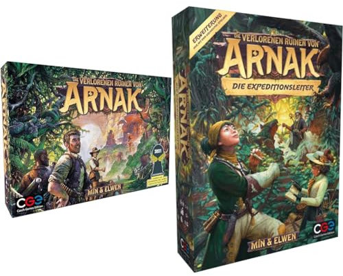 Heidelberger Spieleverlag CZ115 Die verlorenen Ruinen von Arnak Grundspiel Gesellschaftsspiel & Die Verlorenen Ruinen von Arnak: Die Expeditionsleiter | Czech Games Edition | Deutsch | Erweiterung