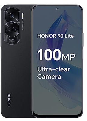 HONOR 90 Lite Smartphone 5G with 100MP Triple Camera, 8+256GB, 6,7” 90Hz Display, 4500mAh, Dual SIM, Android 13, Midnight Black (Renewed)