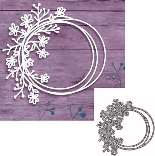 Blumenblatt-Stanzschablonen für Scrapbooking, Stanzformen, Prägung, Fotos, Basteln, dekorative Papierkarten, Stanzschablonen für Kartenherstellung, Vorlage + niedliche Brosche für Zuhause und Küche