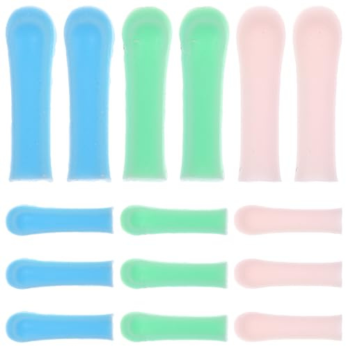 15 Stück Silikon Ohrlöffel Ersatzspitzen Für Ohrenreiniger, Ohrenschmalz Entferner Zubehör, Weiches Silikonmaterial, Vielseitige Kompatibilität, Blau Grün Pink