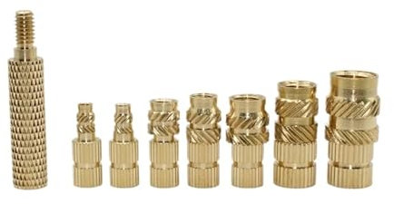 Wärmeeinsatz, Mutter, Eisenspitze, Gewindeeinsatz, 3D-Druck, Hotmelt, gerändelt, DoubleTwill-Einbettung, Messingeinsatz, Mutter, Lötkolben (Size : 300pcs M2.5 nut)