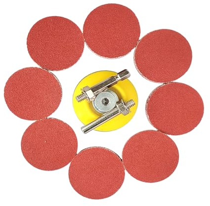 Wanmutrun 100 Stück Schleifpapier Klett 50mm Körnung 120 Geeignet für Mini-Poliermaschinen ist die Beste Wahl für kleine Flächen Polieren.