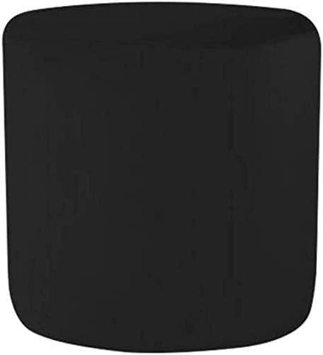 TVSKWMRQ Fußhocker, Fußstütze, Fußhocker, runder Pouf, Sofa, Couch, Pouf, Fuß- und Beinstütze, Tritthocker, Abnehmbarer Bezug für Wohnzimmer, Schlafzimmer (Farbe: Schwarz, Größe: 40 x 40