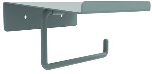 Box and beyond - Porte-Papier Toilette Mural - 14 x 6,2 x 12 cm - Métal Vert - Toilettes, WC, Salle de Bain - Accessoire - Style Industriel