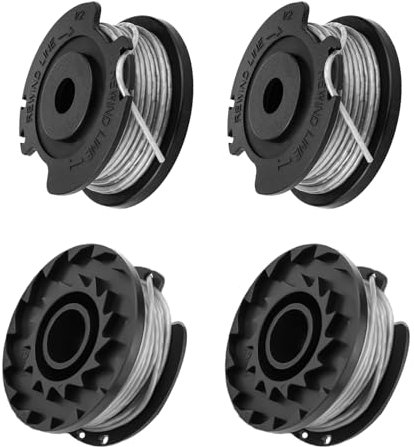 4 rolls of compatible Bosch lawn mower cord replacement spools and cord,Compatible with Bosch ART 23 SL 26 SL,EasyGrassCut 18 23 26,18-230,18-260 Strimmer Spool Replacement,Grass TrimmerF016800569-385