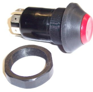 Druckschalter KM10040015 mit Arretierung, Warnblinker-Symbol, passend für Volvo, passend für Massey Ferguson,passend für Same Deutz Fahr