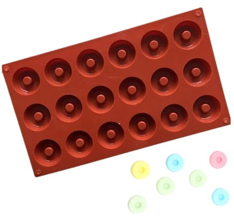 Molde de rosquillas, bandejas para rosquillas, molde antiadherente de silicona de 18 cavidades, máquina de donuts multifuncional, herramienta de cocina resistente al calor para gofres,