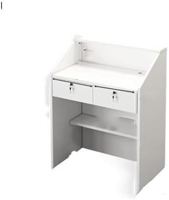 Liten detaljhandelskassa, modernt och enkelt receptionsbord i trä, liten receptionsdisk, för kontoret i/butiken/kliniken, N (färg: A)