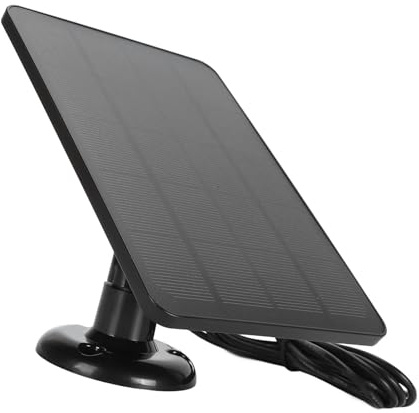 Srliya Solar Panel Camera Charger 10W Video Doorbell Solar Panel Charger for Doorbell 2K Camera for Video Doorbell 2 for Doorbell 3 (CSP4W-O-B)