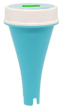 Eznaobo Smart Pool und Teich-Wassertester mit Bluetooth APP - Präzise Analyse von pH, CL, EC, TDS, ORP, IP67 Wasserdicht, LCD Display, Datenexport, für Schwimmbad, Spa