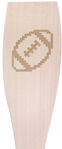 Azeeda Large '8-Bit Rugby Ball' Wooden Cooking Spatula (SA00026401)