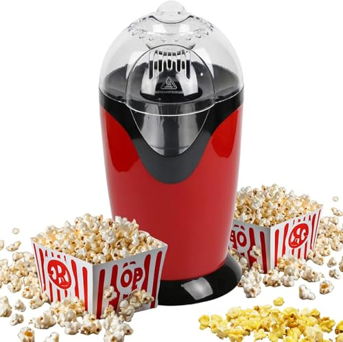 Machine à Pop-corn électrique 1200 W, Machine à Pop-corn Maison 2,6 L Avec Revêtement Antiadhésif, Sans Huile, Facile à Nettoyer, Pour Les Fêtes, Les Films, Les Soirées, Les Anniversaires