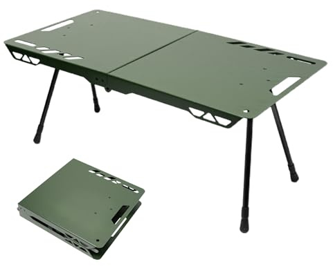Portable Height Adjustable Aluminium Folding Camping Table | Lightweight Picnic Table for Dining - Hiking Travel Picnic BBQ Beach Road Trip Outdoor Indoor Garden Backneck