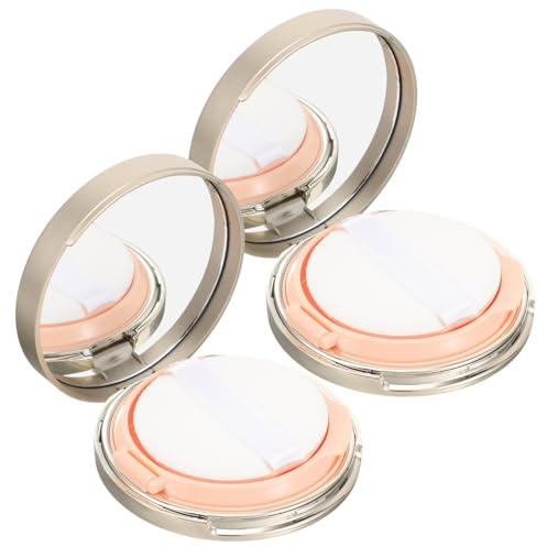 Générique Lot de 2 Boîtes à Poudre Vides Ultra-fines C Contenant Compact pour Fond de Teint Coussin Petite Boîte à Poudre de Voyage Plastique Léger Étui Portable pour Maquillage Recharges
