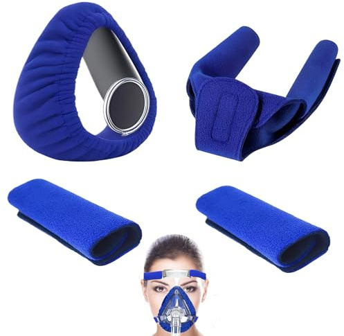 Cpap Gurtbezüge 4-Teiliges Set, Universal Cpap Neck Pad, Komfortabel Vollgesichtsmasken-Einlagen, Reduziert Druckstellen Und Wangenrötungen, Bessere Passform, Fördert Erholsamen Schlaf
