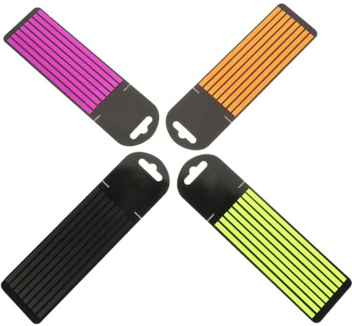 HOMSFOU Bandes de Surlignage Pet Fines et Autocollantes pour Bureau et École, Marqueurs de Phrase Clairs, 4 Carnets Pratiques pour Souligner les Textes Importants