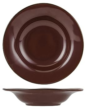 Tuxton China GAR-062 Soup Bowl, 9-1/2 oz., 9 dia., round, rimmed, microwave & dishwasher safe, oven proof, fully vitrified, lead-free, ceramic, TuxTrendz, Artisan, Red Rock, Pack of 12