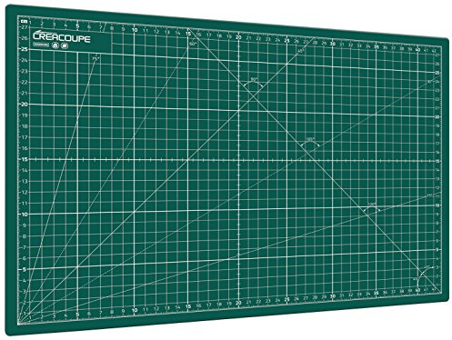Tapis de découpe auto-cicatrisant VERT 90x60cm (A1), gradué en CM, surface matte antidérapante - planche de découpe pour couture,patchwork,cutter rotatif