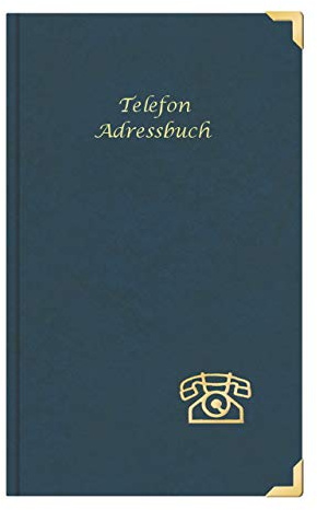 Telefonbuch mit Gravur  Telefon Adressbuch / ca. DIN A5 / Farbe: blau