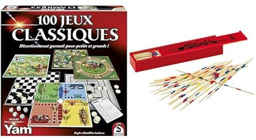 Schmidt - 88207 - Malette de Jeu - 100 Jeux Classiques & 40425 - Jeu de Société - Mikado