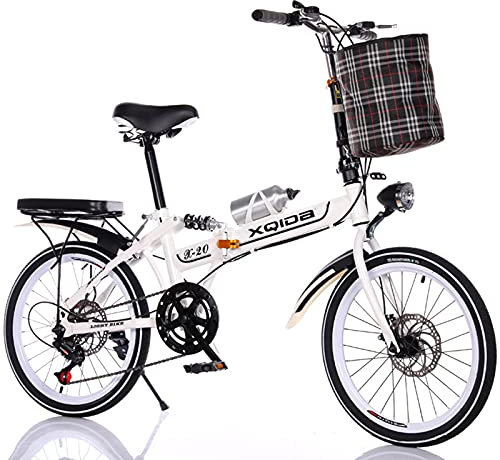 ZLYJ Vélo Pliant Vélo Pliant 20 Pouces Vélos Pliables pour Hommes À Vitesse Variable, Adaptés Aux Excursions D'équitation en Plein Air A,20 in