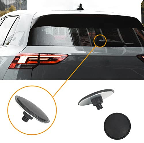 Tapa de tapón de Vidrio para Puerta Trasera Tornillo Ornamental Limpiaparabrisas de Ventana Trasera Tapa de limpiaparabrisas para automóvil Tapón de Orificio de 32 mm (Negro)