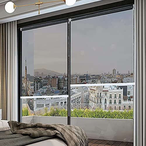 BBHW Rollo Rollos für Fenster Schwarzlichtfilter-Rollos für Windows One-Way-Perspektive, Schlafzimmer Wärmeisolierte Sichtschutzjalousien Tagsüber, 23 Zoll/31 Zoll/39 Zoll/47 Zoll/55 Zoll Breit