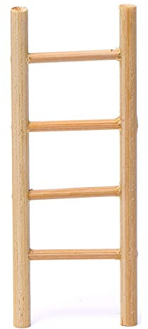 Holyart Miniaturarbeitsmittel und -Werkzeuge für Krippen: Holzleiter mit 4 Sprossen 10x5 cm geeignet für 8-9 cm Krippe