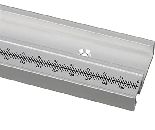 Lioaeust T-Schiene aus Aluminiumlegierung, T-Schiene, T-Schiene, Holzbearbeitung, Gehrungsschiene mit Skala, schnell wirkende Klemme (400 mm)
