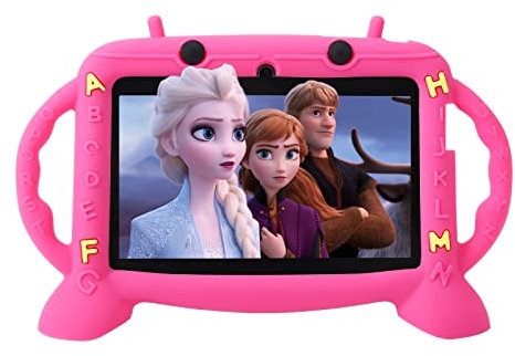 MengDash Kids Tablet, 7 inch Tablet for Kids 3-10, Educational Learning Toddler Tablet Android 11, 3GB RAM+32GB ROM Storage, Google Play YouTube, Baby Girl boy Gift (Red)