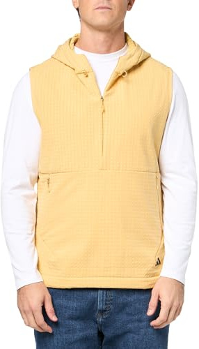 adidas Golf Men's Ultimate365 Tour WIND.RDY 1/2-Zip Vest, Oat, Small