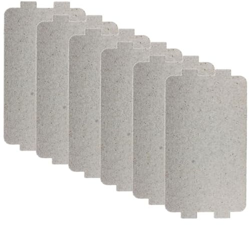 LEEQ 6 pcs Placas Mica Microondas - Placa de Mica Cortable, Pieza de repuesto para reparación de horno de microondas, para Horno de Microondas Universal