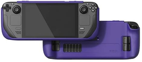 Spielkonsolen Schutzhülle Gehäuse Für Steam Deck/OLED, Schockabsorbierende Softcover-Hülle Handheld Rückenschutzhülle,Spielkonsolen Zubehör (Lila)