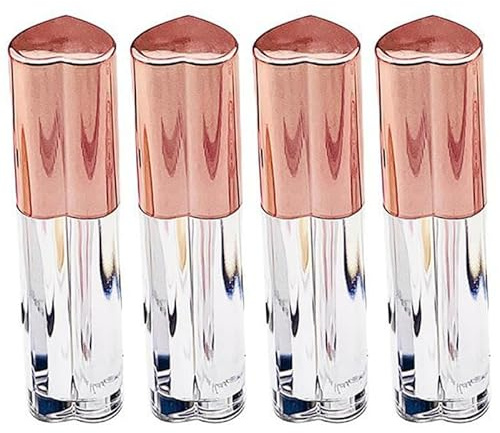 WOFASHPURET Leere Lipgloss Flaschen Transparent 4 Stück Nachfüllbare Lipgloss Röhren Mit Applikatorstab Kosmetikbehälter Für Diy Lippenbalsam Und Lippenfarbe Perfekt Für Reisen Und Alltag
