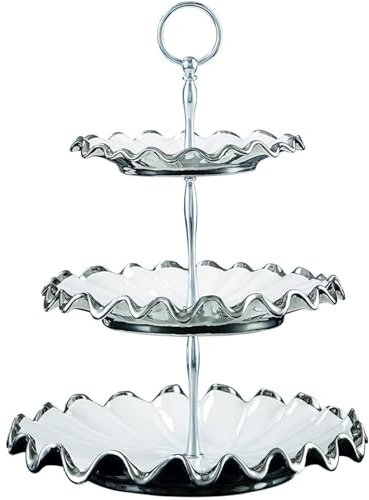 Obstschale, Obstkorb, dekorative Schale, 3 Etagen, Obstkorb, Schüsselständer für Theke, Gemüse-Obstschalen-Organizer-Halter, Metalldraht-Obsthalter mit Griff für Arbeitsplatte, Obstkorb, Geschenk