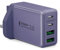 USB C Plug, 40W 4-Port USB C Fast Charger Plug UK Dual Port PD Power Adapter + QC Wall Plug, Multi USB Plug Multiport Type C Charging Plug for iPhone 16 15 14 Pro Max 13 12 11 XS, Samsung, iPad
