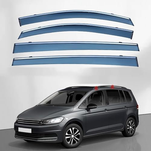 GLYGLY Windabweiser für VW Touran L MK2-5T 2016-2020 2021 2022 2023, Luftabweiser Regenabweiser Seitenfensterabweiser Autofenster Regenschutz Integrierte Deflektoren