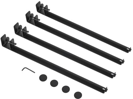 Lot de 4 pieds de serrage de table en métal en forme de F avec pinces réglables - 71,1 cm de hauteur